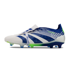 Chuteira Campo Adidas Predator 30 Elite Com Lingua FG Branca, Azul e Verde