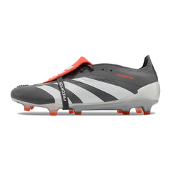 Chuteira Campo Adidas Predator 30 Elite Com Lingua FG Cinza e Branca