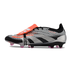 Chuteira Campo Adidas Predator 30 Elite Com Lingua FG Prata, Cinza e Branca