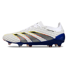 Chuteira Campo Adidas Predator 30 Elite FG Branca, Azul e Laranja