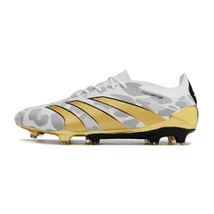 Chuteira Campo Adidas Predator 30 Elite FG Cinza e Dourada