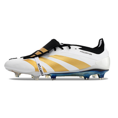 Chuteira Campo Adidas Predator 30 Elite Com Lingua FG Branca, Preta e Amarela