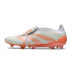 Chuteira Campo Adidas Predator 30 Elite Com Lingua FG Branca e Laranja