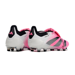 Chuteira Campo Adidas Predator 30 Elite Com Lingua FG Branca e Rosa - VENI Futebol