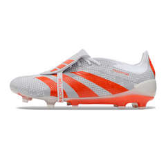 Chuteira Campo Adidas Predator 30 Elite Com Lingua FG Cinza e Laranja