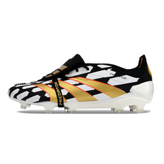 Chuteira Campo Adidas Predator 30 Elite Com Lingua FG Preta, Branca e Amarela