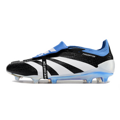 Chuteira Campo Adidas Predator 30 Elite Com Lingua FG Preta, Branca e Azul