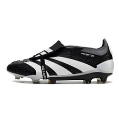 Chuteira Campo Adidas Predator 30 Elite Com Lingua FG Preta, Branca e Cinza