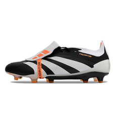 Chuteira Campo Adidas Predator 30 Elite Com Lingua FG Preta, Branca e Laranja