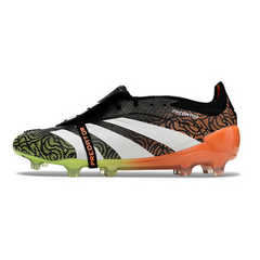 Chuteira Campo Adidas Predator 30 Elite Com Lingua FG Preta, Verde e Laranja