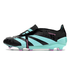 Chuteira Campo Adidas Predator 30 Elite Com Lingua FG Preta e Azul Claro