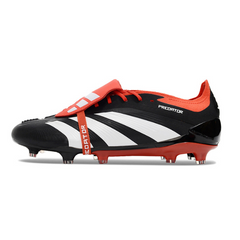 Chuteira Campo Adidas Predator 30 Elite Com Lingua FG Preta e Vermelha