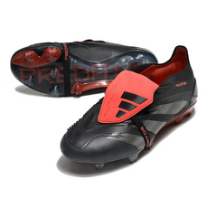 Chuteira Campo Adidas Predator 30 Elite Com Lingua FG Preta e Vermelha