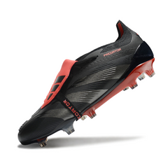 Chuteira Campo Adidas Predator 30 Elite Com Lingua FG Preta e Vermelha