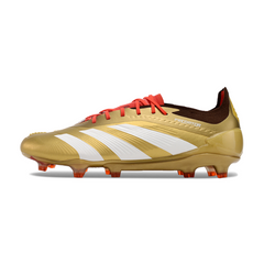 Chuteira Campo Adidas Predator 30 Elite FG Dourada e Vermelha