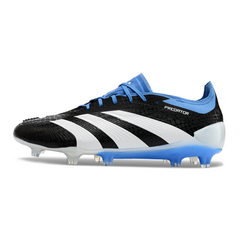 Chuteira Campo Adidas Predator 30 Elite FG Preta, Branca e Azul