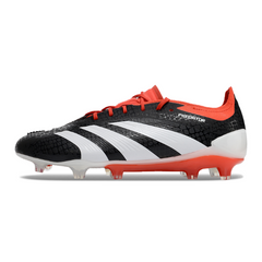 Chuteira Campo Adidas Predator 30 Elite FG Preta, Branca e Vermelha