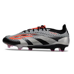 Chuteira Campo Adidas Predator 30 Elite FG Preta, Cinza e Vermelha