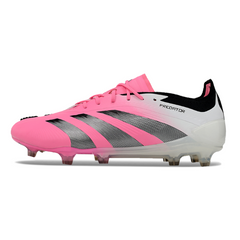 Chuteira Campo Adidas Predator 30 Elite FG Rosa e Branca