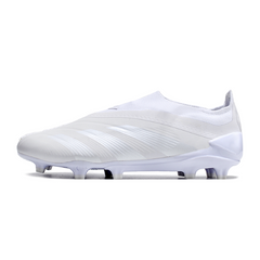 Chuteira Campo Adidas Predator 30 Elite Sem Cadarço FG Base Branca Pack - VENI Futebol