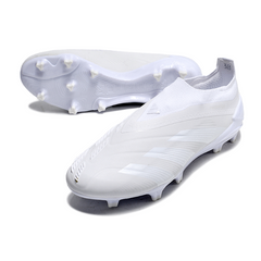 Chuteira Campo Adidas Predator 30 Elite Sem Cadarço FG Base Branca Pack - VENI Futebol