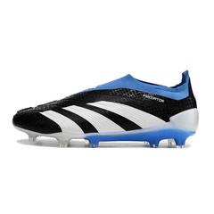 Chuteira Campo Adidas Predator 30 Elite Sem Cadarço FG Preta, Branca e Azul