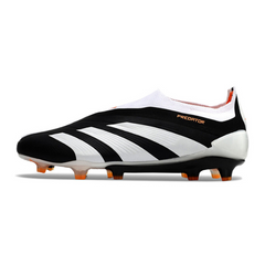 Chuteira Campo Adidas Predator 30 Elite Sem Cadarço FG Preta, Branca e Laranja