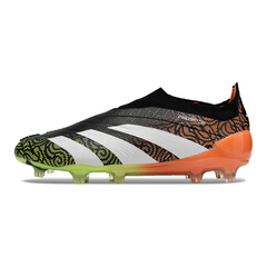 Chuteira Campo Adidas Predator 30 Elite Sem Cadarço FG Preta, Verde e Laranja