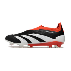 Chuteira Campo Adidas Predator 30 Elite Sem Cadarço FG Preto, Branco e Vermelho