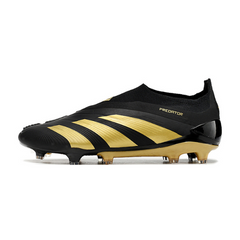 Chuteira Campo Adidas Predator 30 Elite Sem Cadarço FG Preta e Dourada