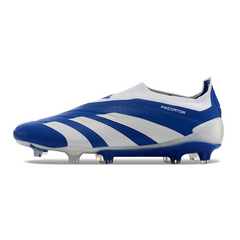 Chuteira Campo Adidas Predator 30 Elite Sem Cadarço FG Azul e Branca