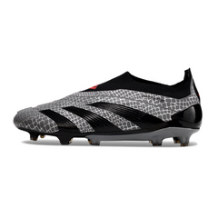 Chuteira Campo Adidas Predator 30 Elite Sem Cadarço FG Cinza e Preta