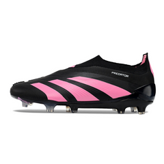 Chuteira Campo Adidas Predator 30 Elite Sem Cadarço FG Preta e Rosa