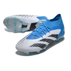 Chuteira Campo Adidas Predator Accuracy.1 FG Branca Azul e Preta - VENI Futebol