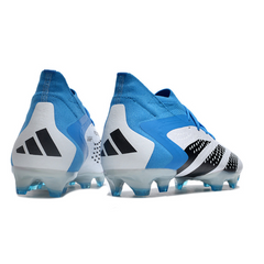 Chuteira Campo Adidas Predator Accuracy.1 FG Branca Azul e Preta - VENI Futebol