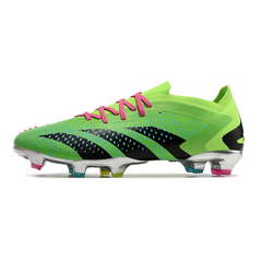 Chuteira Campo Adidas Predator Accuracy.1 Low FG Verde e Rosa