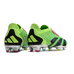 Chuteira Campo Adidas Predator Accuracy.1 Low FG Verde e Rosa - VENI Futebol