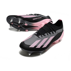 Chuteira Campo Adidas X Crazyfast.1 SG Ponta de Aluminio Preta e Rosa - VENI Futebol