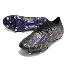 Chuteira Campo Adidas X Speedportal.1 Ponta de Aluminio SG Preta e Roxa - VENI Futebol