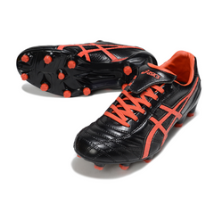 Chuteira Campo Asics Lethal Testimonal 4 IT FG Preta e Vermelha