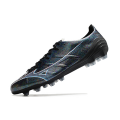 Chuteira Campo Mizuno Alpha FG Preta Holográfica - VENI Futebol