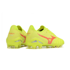 Chuteira Campo Mizuno Morelia Neo IV Elite FG Amarela e Vermelha - VENI Futebol