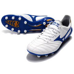 Campo Mizuno Morelia Neo III Elite FG Football Boots White, Blue and Green