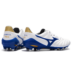 Campo Mizuno Morelia Neo III Elite FG Football Boots White, Blue and Green