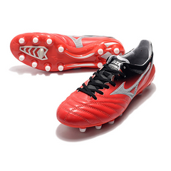 Botas de fútbol Mizuno Morelia Neo II Elite FG rojas y negras