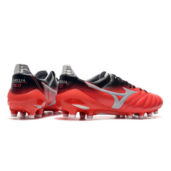 Botas de fútbol Mizuno Morelia Neo II Elite FG rojas y negras