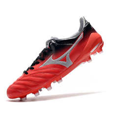 Botas de fútbol Mizuno Morelia Neo II Elite FG rojas y negras