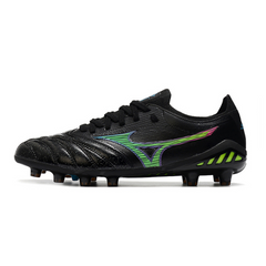 Chuteira Campo Mizuno Morelia Neo III Elite FG Preta e Azul