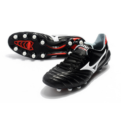 Botas de fútbol Mizuno Morelia Neo II Elite FG negras y rojas