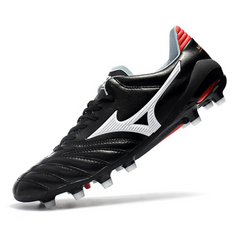 Botas de fútbol Mizuno Morelia Neo II Elite FG negras y rojas